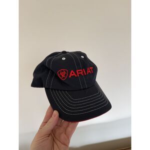 ARIAT western cowboy embroidered baseball cap hat adjustable black red
